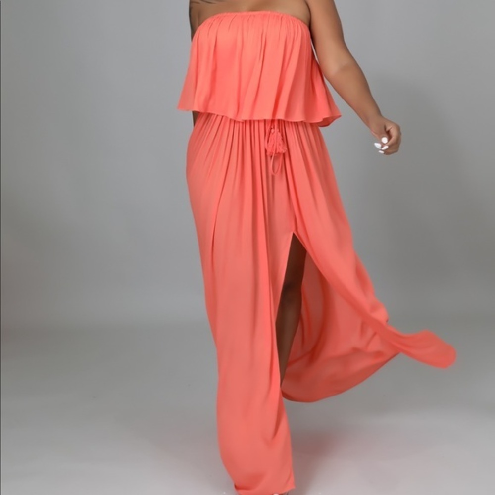 Sleeveless Elastic Waistband Maxi